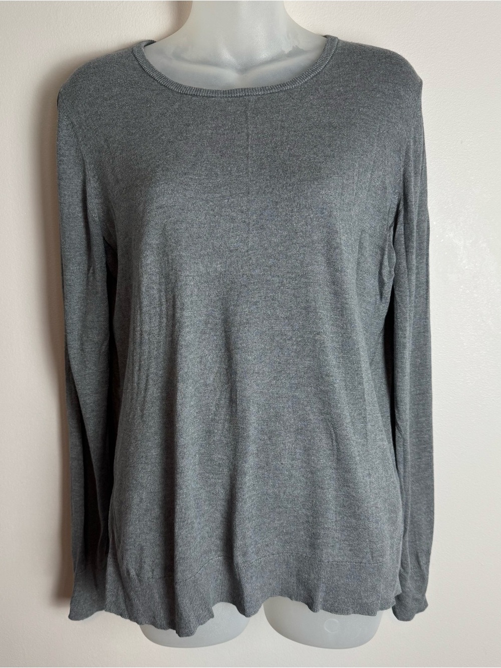Banana Republic Silk Cashmere Blend Women's Gray Crewneck Sweater Size Large